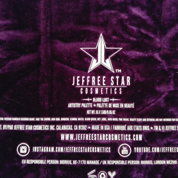 💜FIRM! NWT JEFFREE STAR BLOOD LUST EYESHADOW PALETTE (LAST ONE AVAILABLE) - Picture 7 of 14